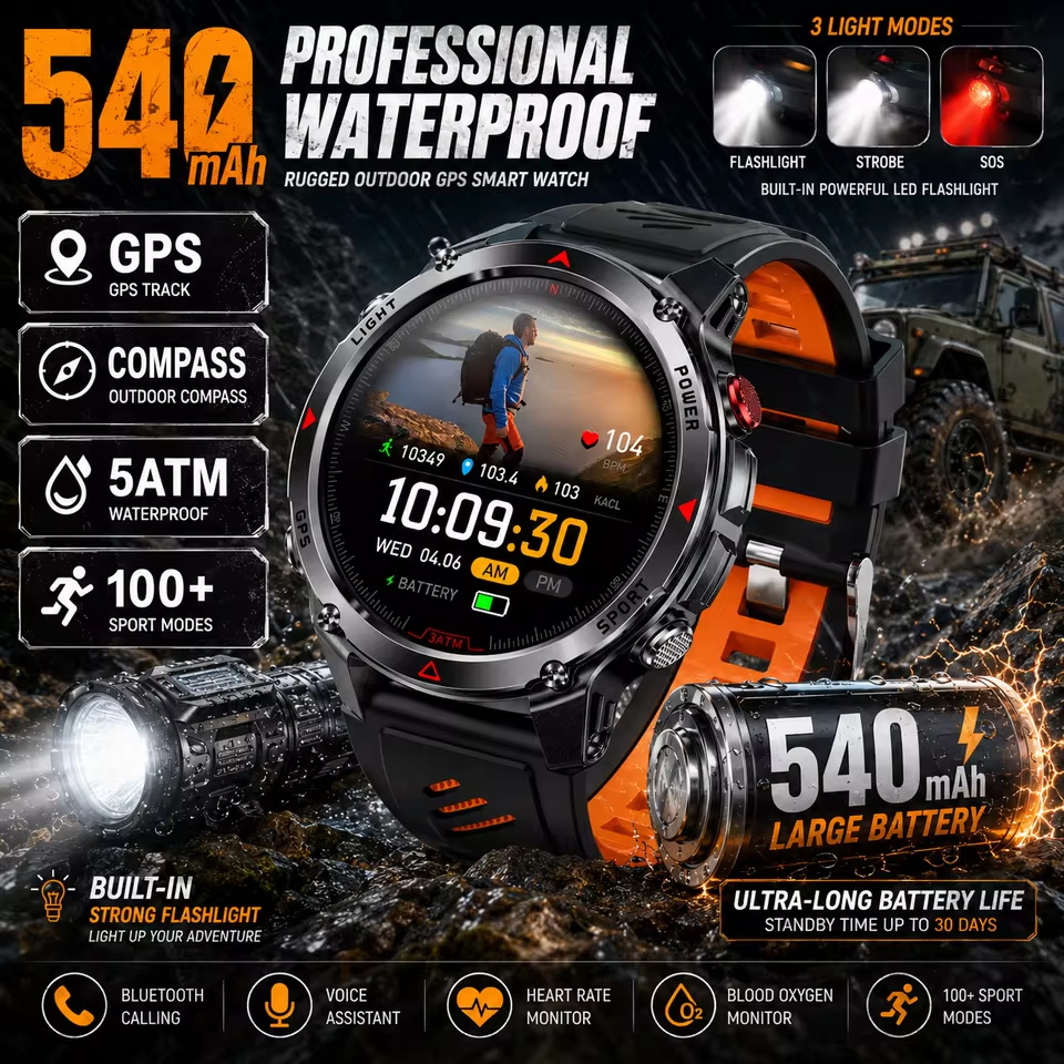 Intervalometer Timer - Reloj inteligente militar con GPS de